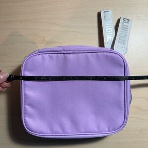 NWOT Clinique cosmetic bag purple